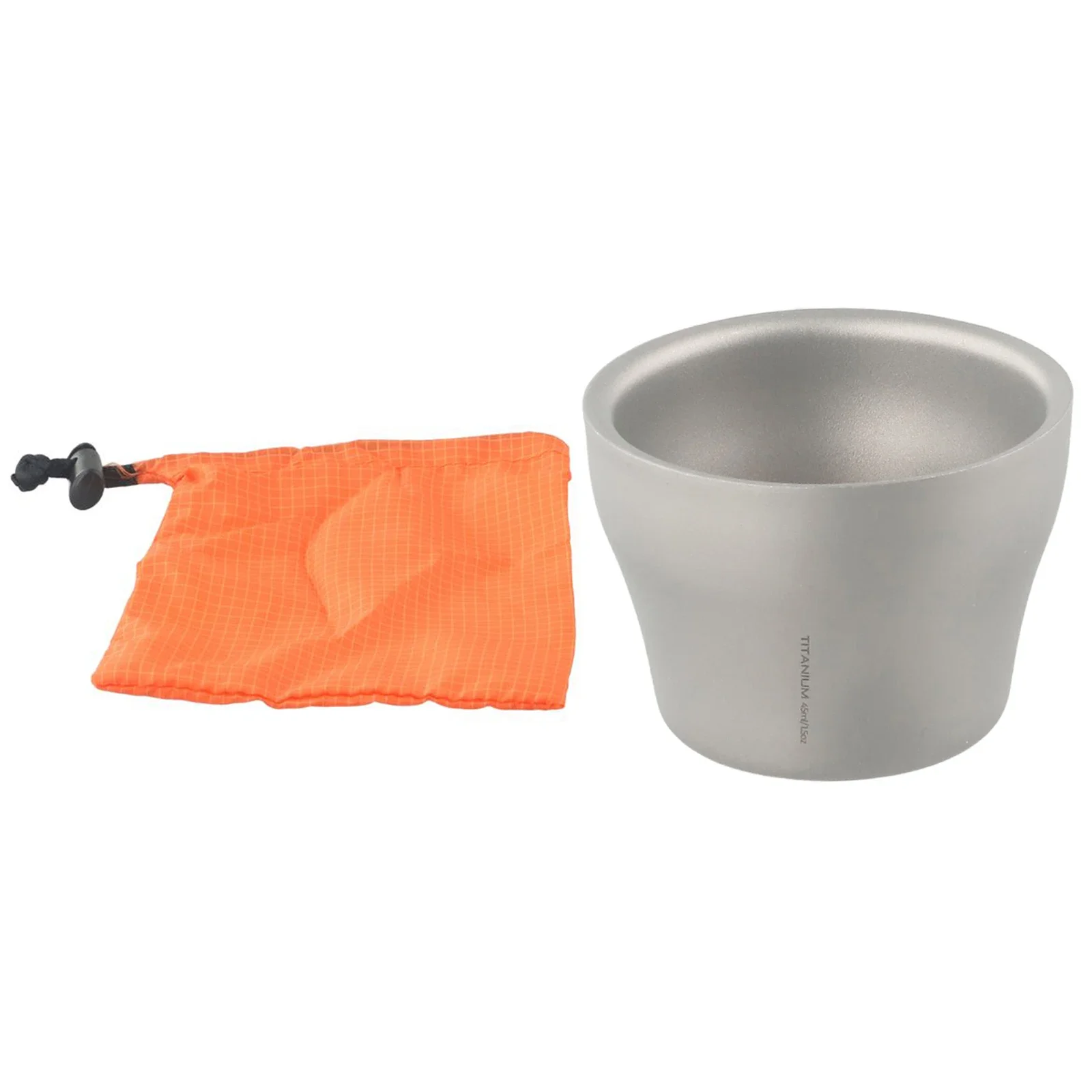 Wine Cup Double Wall Cup Inner Dia 49mm 1.9inch Net Weight 22g 0.8oz Protect Stackable Design Travel Ultralight
