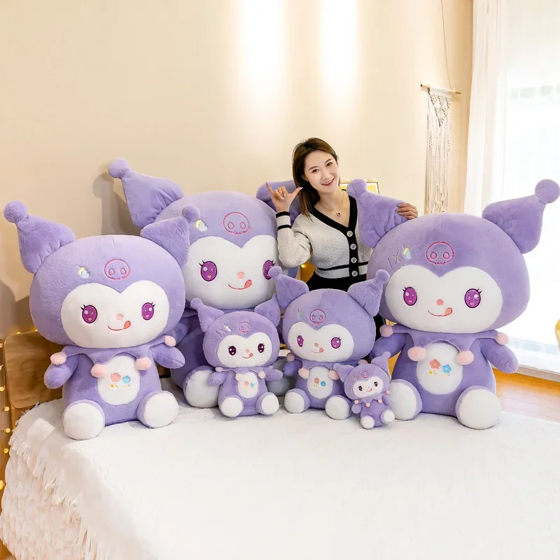 New Purple Devil Kuromi Plush Toy Big Stuffed Doll Cute Pillow Sanrio Children's Birthday Gift Girl Gift New Year Christmas Gift