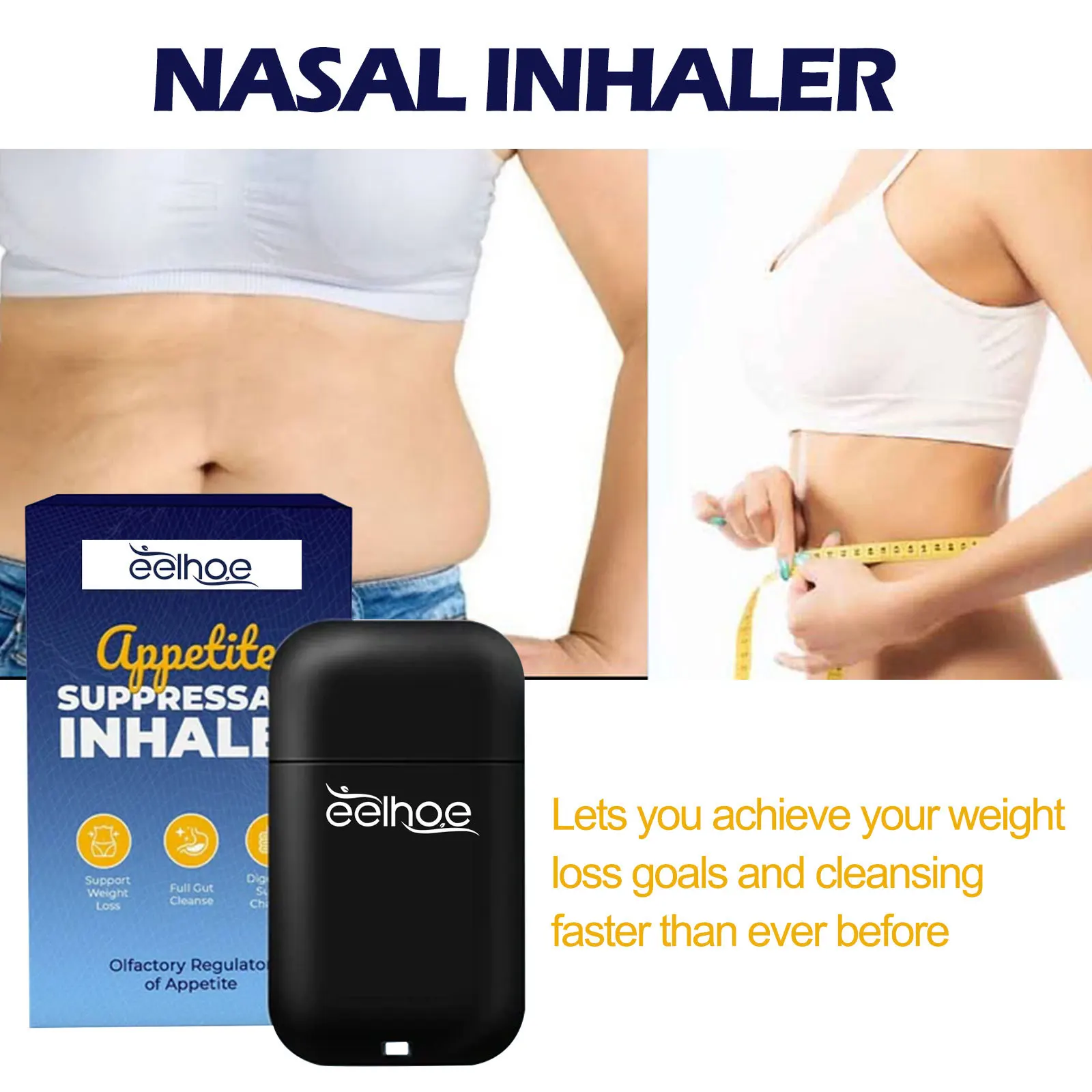 Slimming Nasal Inhaler Suppress Appetite Control Hunger Promote Fat Burning Managing Weight Loss Body Shaping Nose Suction Stick