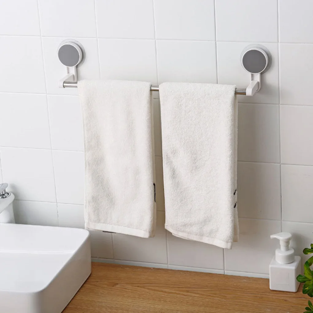 Wall Mounted Towel Rack Washcloth Holder Shower Towels Suction Cup Stand