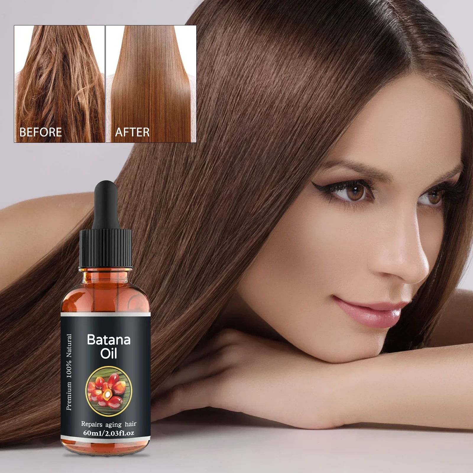 

batana hair oil Hair Reduce Hair Loss Organic Oil for Strengthening Scalp Moisturizing Nourish Shiny Hair Healthy Hair Care