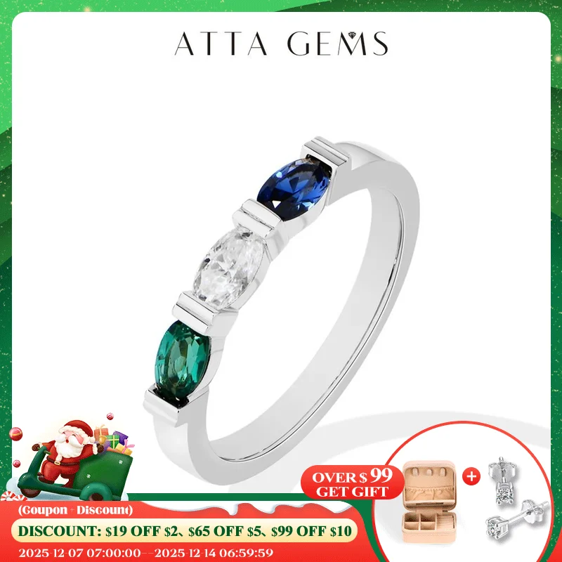 

ATTAGEMS Oval Cut Lab Emerald Corundum Moissanite Ring S925 Silver 18k Gold Plated Colorful Rings for Women Anniversary Jewelry