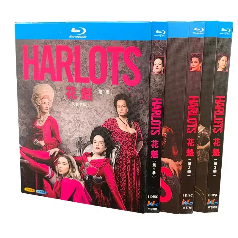 BD Blu-ray High-Definition TV Series Harlots Seasons 1–3 Complete Edition 4-Disc Box Set