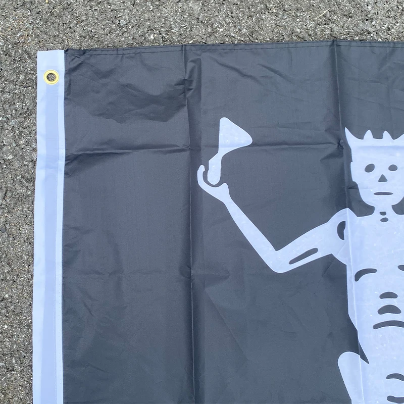 aerxemrbrae  90*150cm Black Beard Blackbeard Edward Teach Pirate Flag hanging polyester banner for decoration