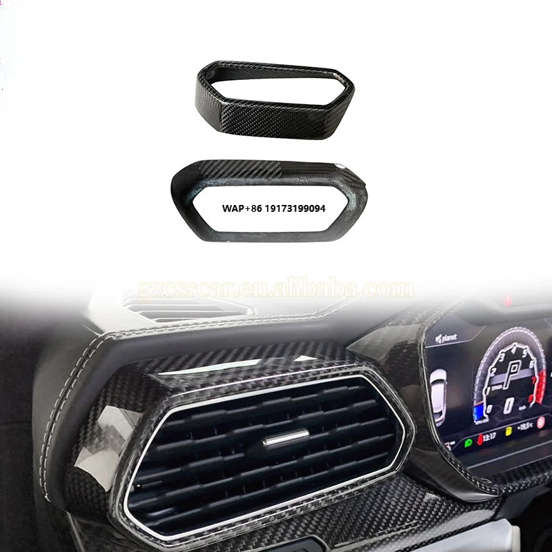

Car Interior OEM Style Dry Carbon Fiber Decoration Interiors AC Outlet Vent Cover for URUS