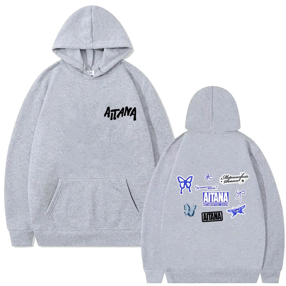 المغني Aitana شعار الجرافيك هوديي CUARTO AZUL جولة مقنعين البلوز الرجال الملابس النسائية موضة المتضخم هوديس الشارع الشهير #5