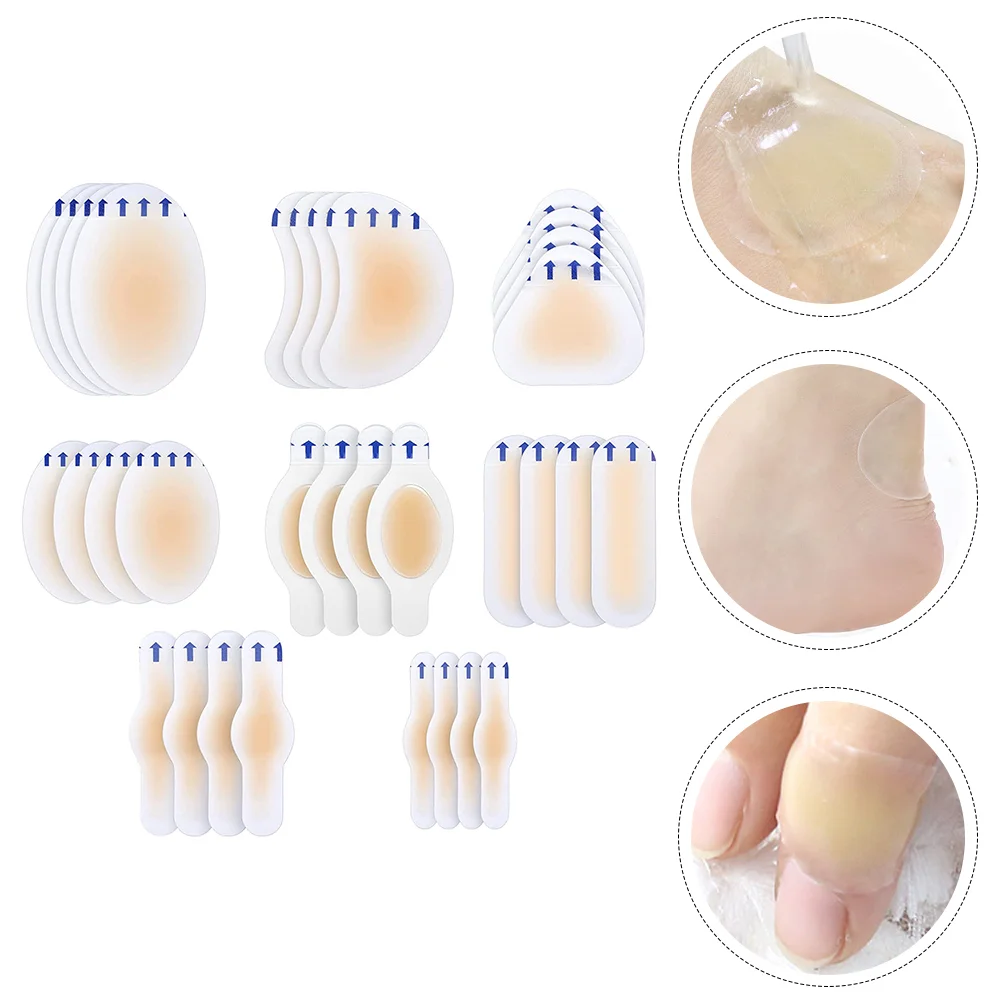 32 Pcs Foot Protector Self-adhesive Heel Patches Stickers Wear-resistant for Women Feet Protectors