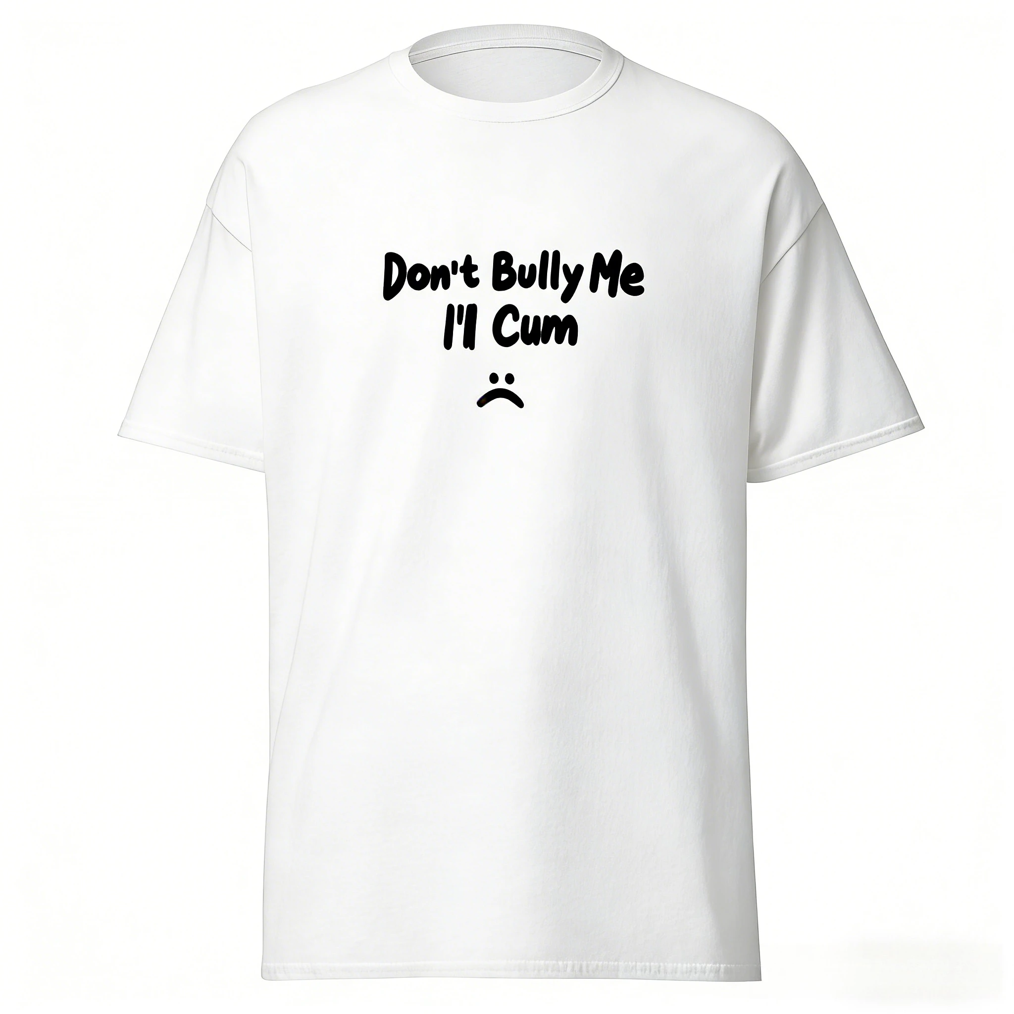 

«Не хули меня» Верхняя одежда без подкладки с буквенным принтом для мужчин и женщин с мягкой хлопковой футболкой с короткими рукавами