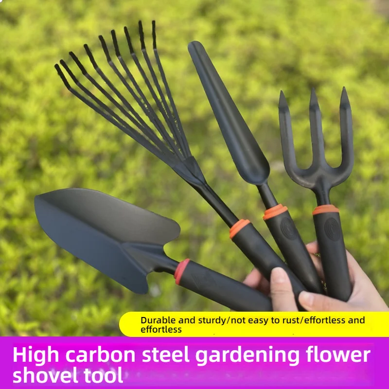 مجموعة أدوات الحديقة المكونة من 7 قطع - مجرفة صغيرة ومشط ومجرفة لزراعة الزهور والخضروات والعصارية |   طقم بأسمائها الحقيقية الصغيرة لـ Potted Pla