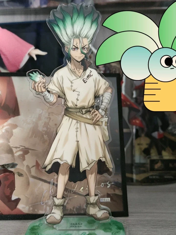 15cm Dr.STONE Acrylic Stand Senku Tsukasa Ryusui Chrome Anime Figure Room Decor Collectible Ornament Gift Keychain