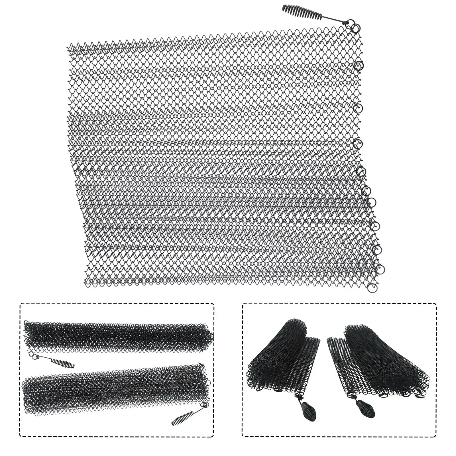 

Fireplace Mesh Screen Curtain , Two 24 Wide Panels, Black Matte For Fireplace Professional Fireplace Accessories Indoor