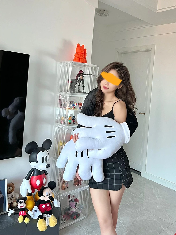 Disney Mickey Photo Plush Gloves Cartoon Photo Pillow Pointing East to West Game Props, Birthday Gift