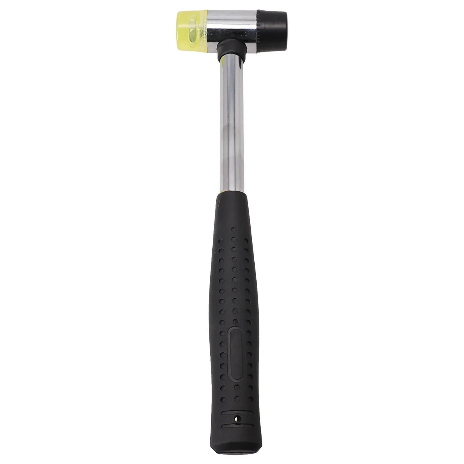 Mini Small Rubber Hammer Double Face Soft Touch Hammer Black Plastic Coated Grip Double Head Rubber Hammer Handheld Tool Leather