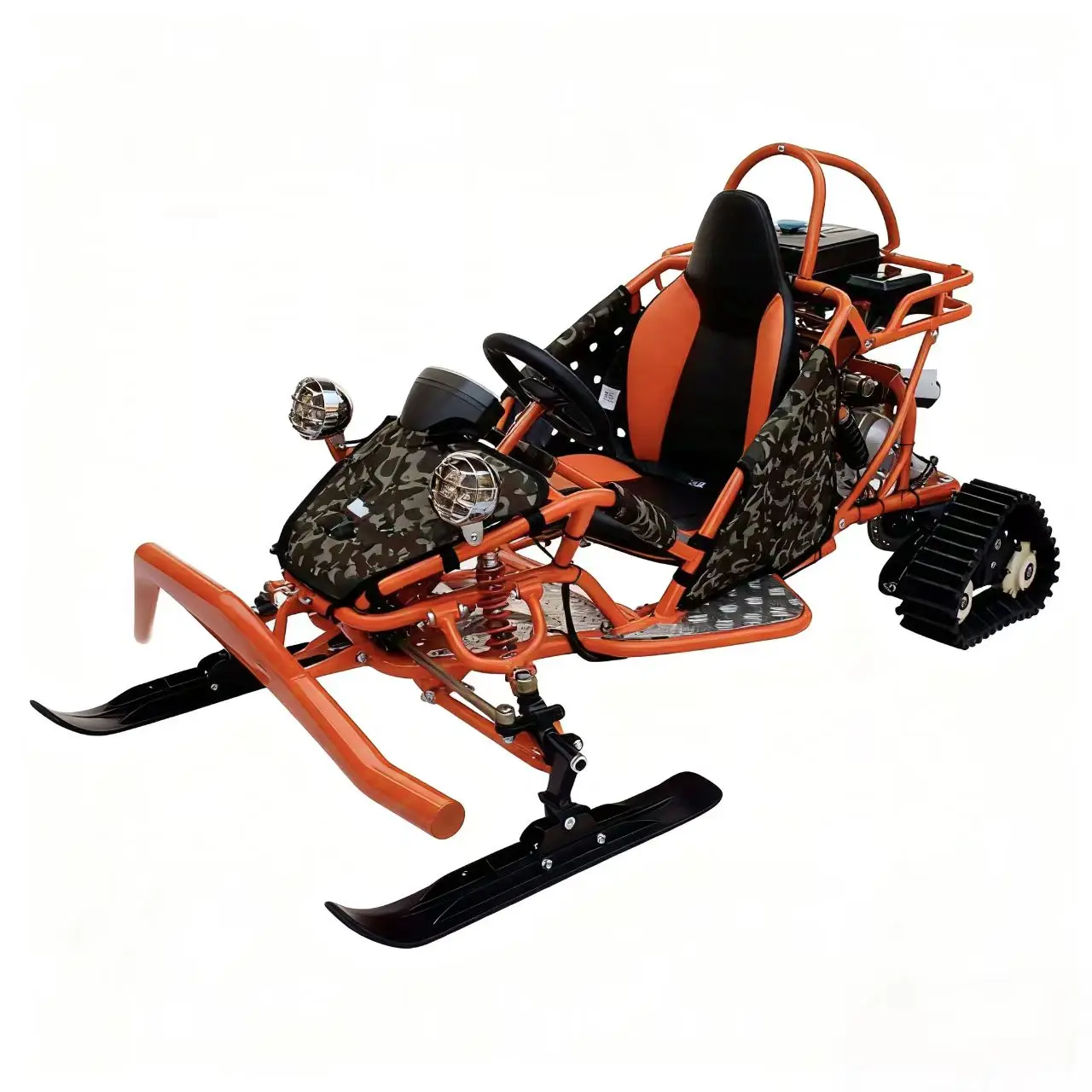 

HL-GS-11Snowmobile 95kW Max Power 50kmh Speed 150kg Load Capacity Front Snowboard Rear Track Design For Snow Adventure