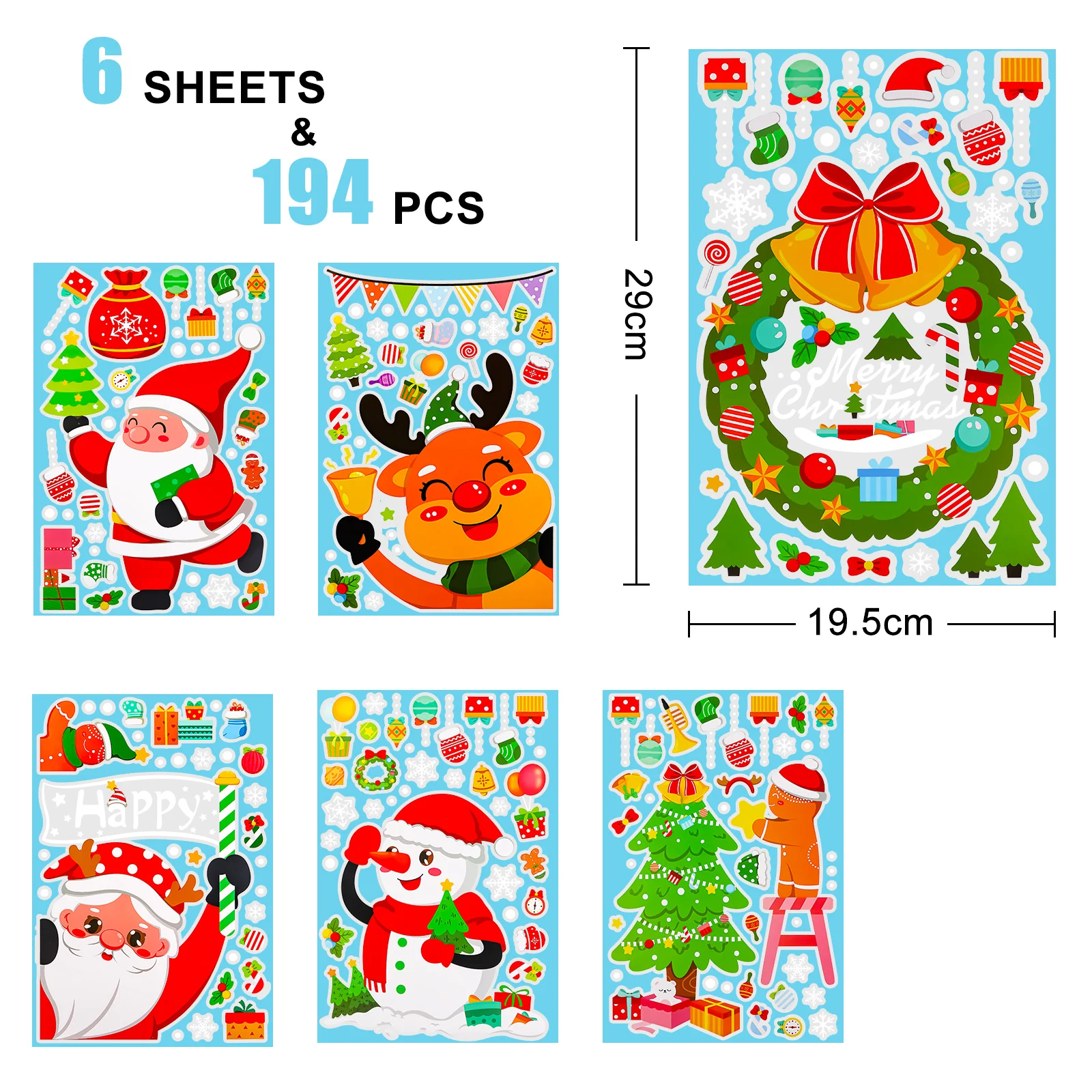 Stiker PVC Natal yang Dapat Di - Snowflake Window Decal ulasan dan harga