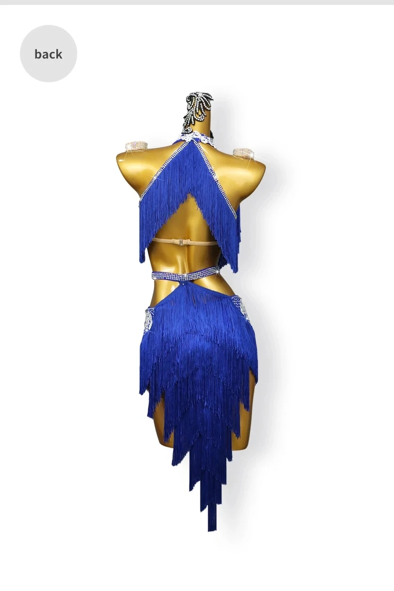 2026 Lateinamerikanischer Tanzanzug, Fransenkleider, Tanzbekleidung, Wettbewerbskleidung für Mädchen, Sexy Damen-Ballkleid, Kabarett-Performance, Sport-Bühnenrock – Detail 10