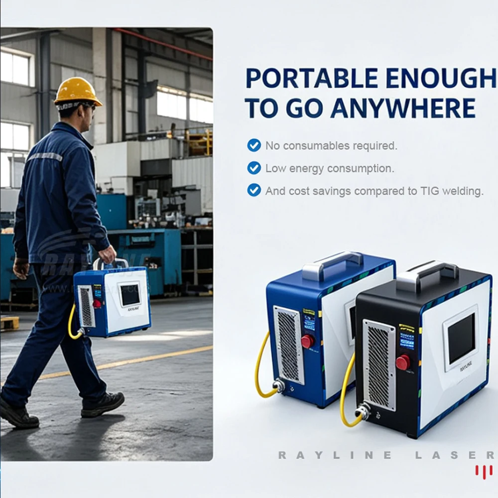 12kg Portable Air-Cooled 1000W 600W Pulse Fiber Laser Welding Machine Mini Handheld QCW Laser Spot Welder for Stainless Steel