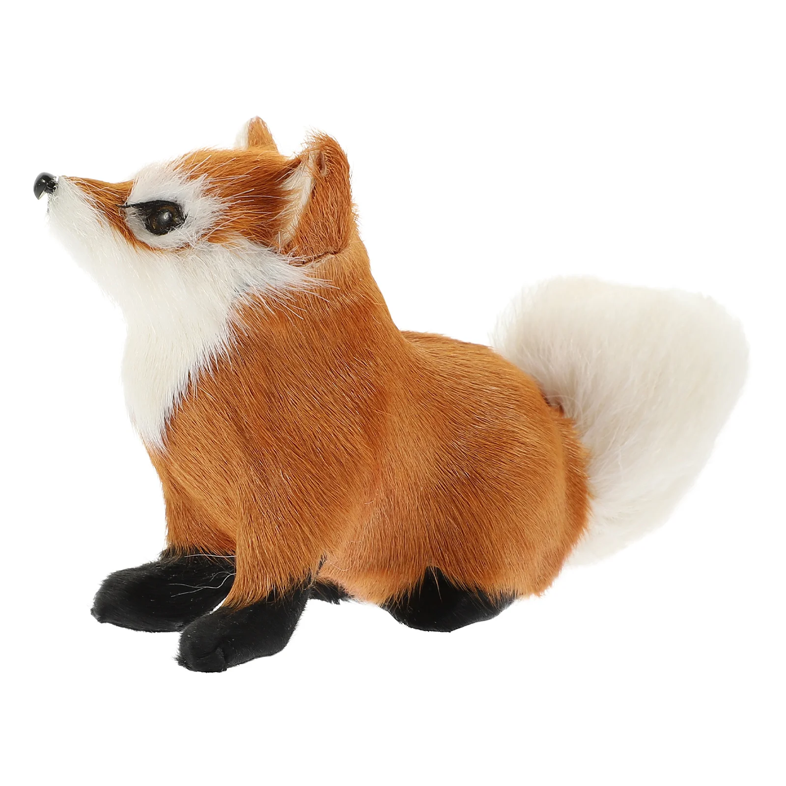 Simulation Fox Toy Lifelike Fox-shaped Model Plush Foxes Adorn Home Garden Decoration Simulated Figurine Cotton