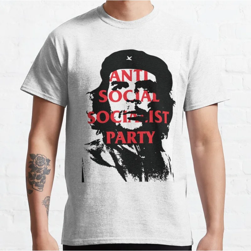 Anti socialista social fiesta Che guevara Cuba revolución líder regalo camiseta 100% algodón estampado ropa hombres todas las tallas S-6XL Tops