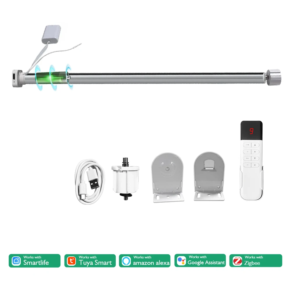 

Батарея Boyarca Tuya Zigbee, мотор жалюзи для трубки 20 мм, 25 мм, 28 мм, умный электрический двигатель для штор Alexa Google Home