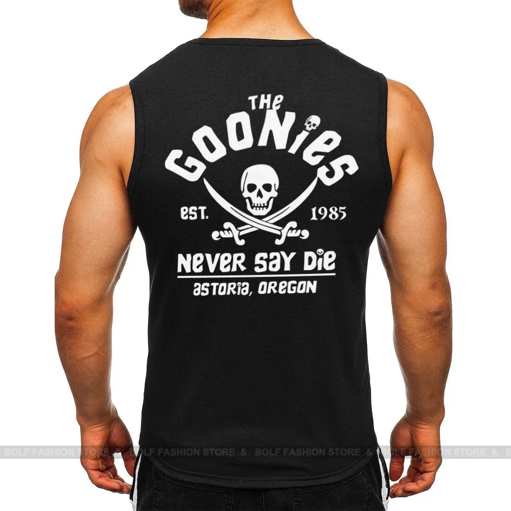 God Never Say Die Printed Sleeveless Tank 100% Cotton Sport Graphic Tee for Men and Women Classic Streetwear image 3