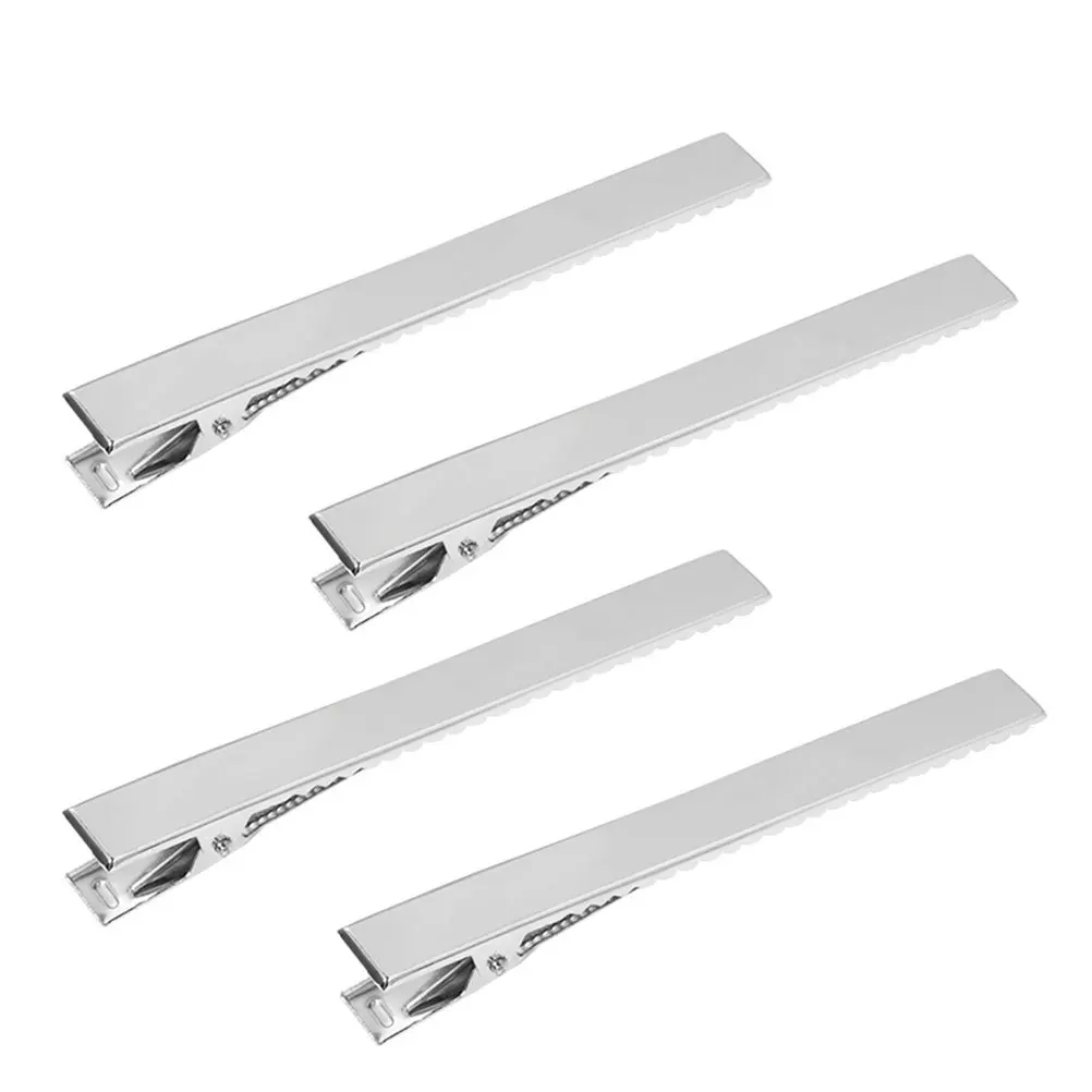 20개 메탈 스프링 덕빌 클립 9.6cm 튼튼한 헤어 클립 커팅 스타일링 살롱 가정용 앨리게이터 클립