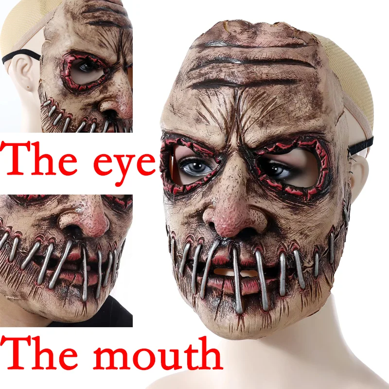 

Horror Face Mask Halloween Horror latex mask Dress-up prop cosplay Ghost Face Full face mask