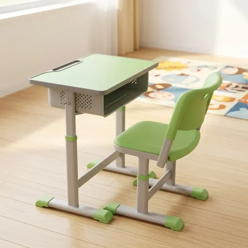 Modern Durable Classroom Furniture Set Adjustable Height Middle School Desks and Chairs for Students Study Table and Chair