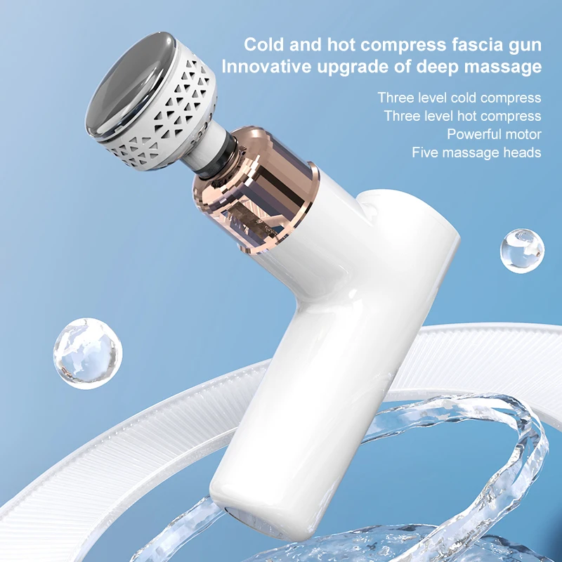 

New Hot and Cold Massage Gun Professional Noise Reduction Intelligent Massager Fascia Gun For Body Back Deep Muscle Relaxation