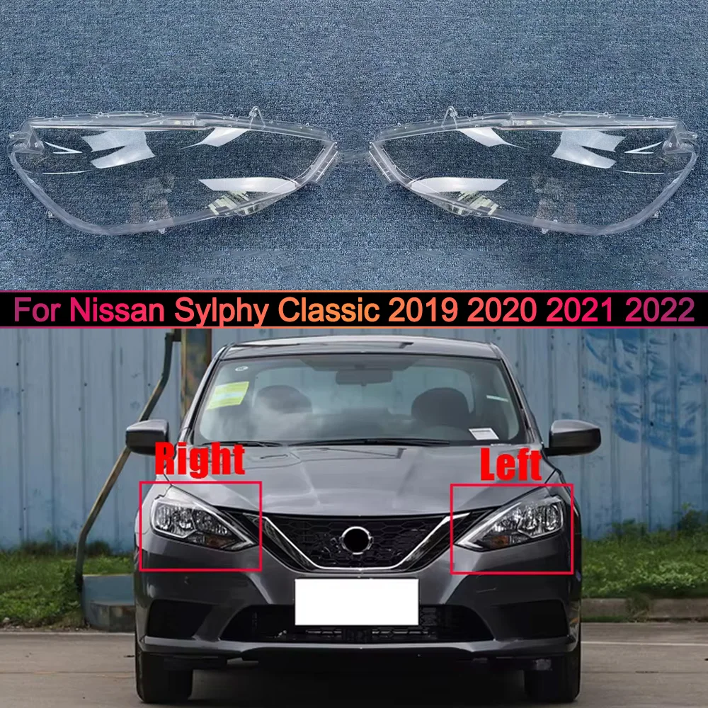 

For Nissan Sylphy Classic 2019 2020 2021 2022 Headlight Cover Transparent Lampshade Lamp Shade Plexiglass Replace Original Lens