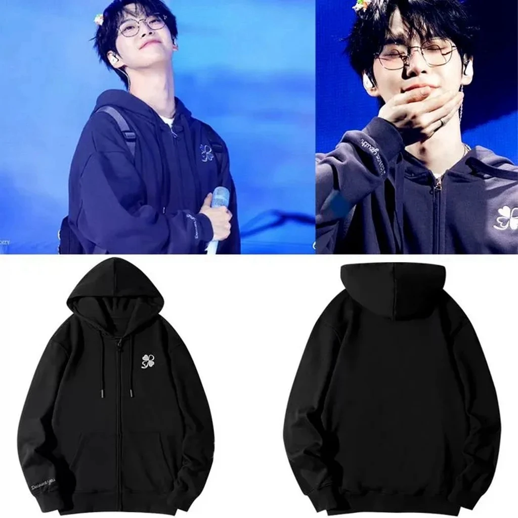 kpop Y2K Printe HAPPY DearestYouthnct127 Zipper Hoodies Pullover Woman Clothing Y2k Streetwear Loose Fashion Sweatshirts