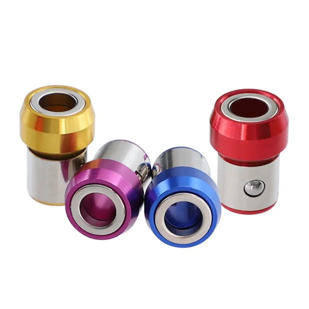 Embouts de tournevis à anneau magnétique en métal et acier, tête anti-corrosion, magnétiseur de bain, vis, anneau, 6.35mm, 21x15mm, 4 pièces