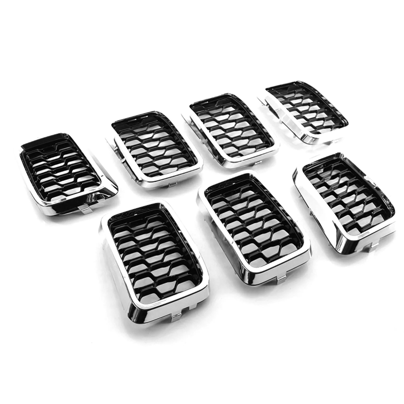 

7Pcs Car Front Bumper Grilles Racing Grills Front Radiator Grille 68317863AA for Jeep Grand Cherokee