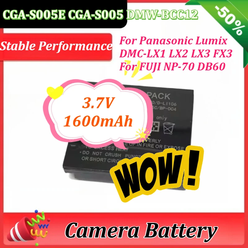 3.7V 1600Mah CGA-S0…
