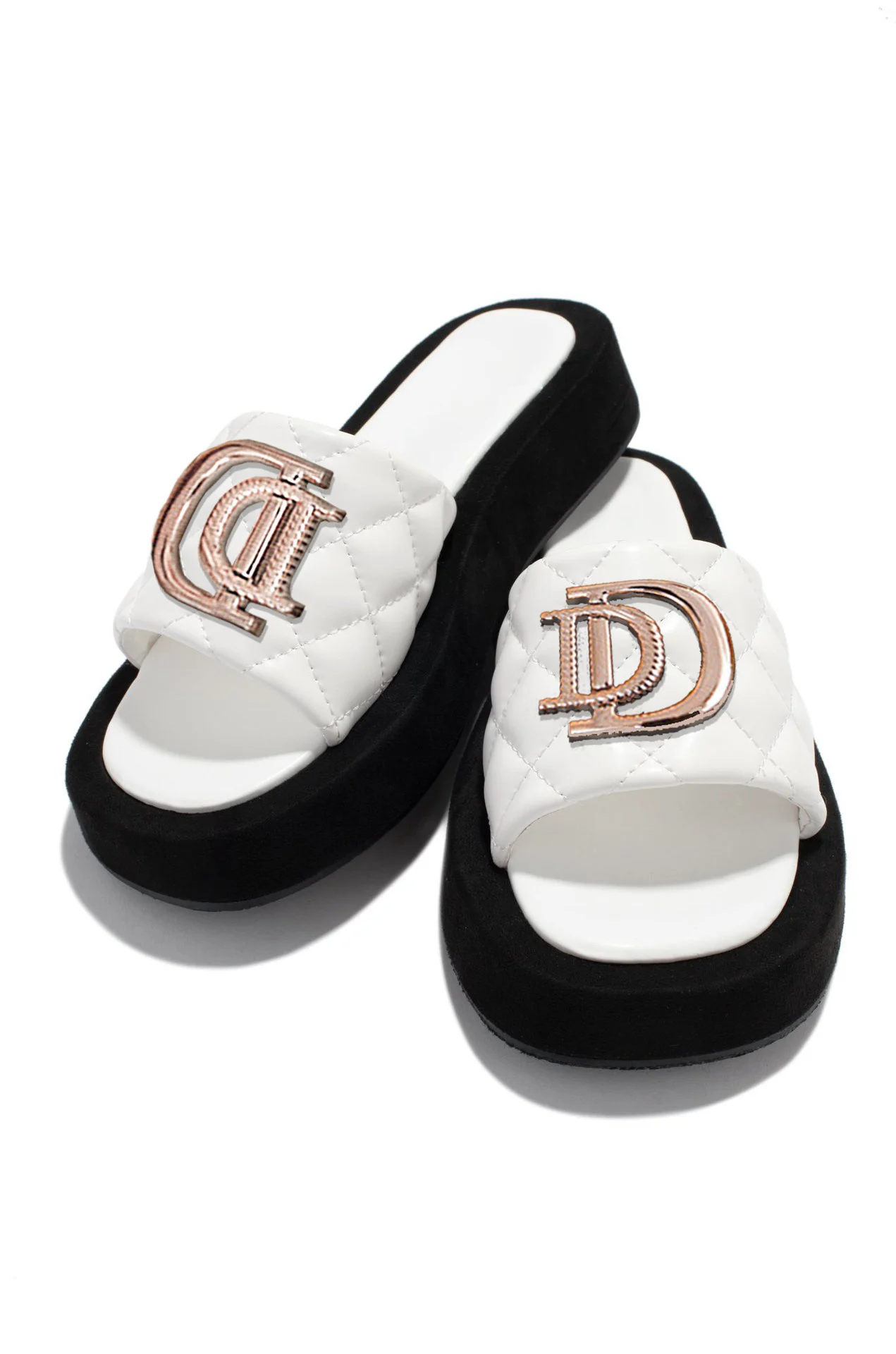 Sandálias femininas de grade de diamante, decoração luxuosa, slides casuais, sapatos elegantes para senhoras, dedo do pé aberto, design de férias,