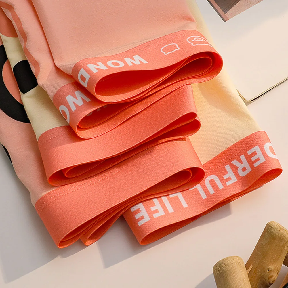 

Breathable Men Boxer Briefs Underwear Cotton Blend with Cartoon Print Pouch Design Underpant Trunks for Comfort