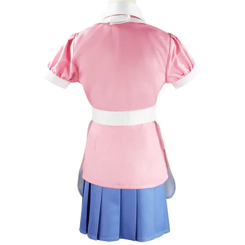 Danganronpa Mikan Tsumiki Women's Cosplay Costume Halloween Carnival Ultimate Nurse Funny Cafe Maid Uniform Outfit