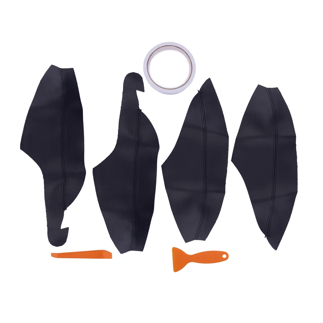 4pcs/Set Interior Door Armrest Panel Trim Cover Black Microfiber Leather Fit for Toyota Corolla 2020 2021 2022