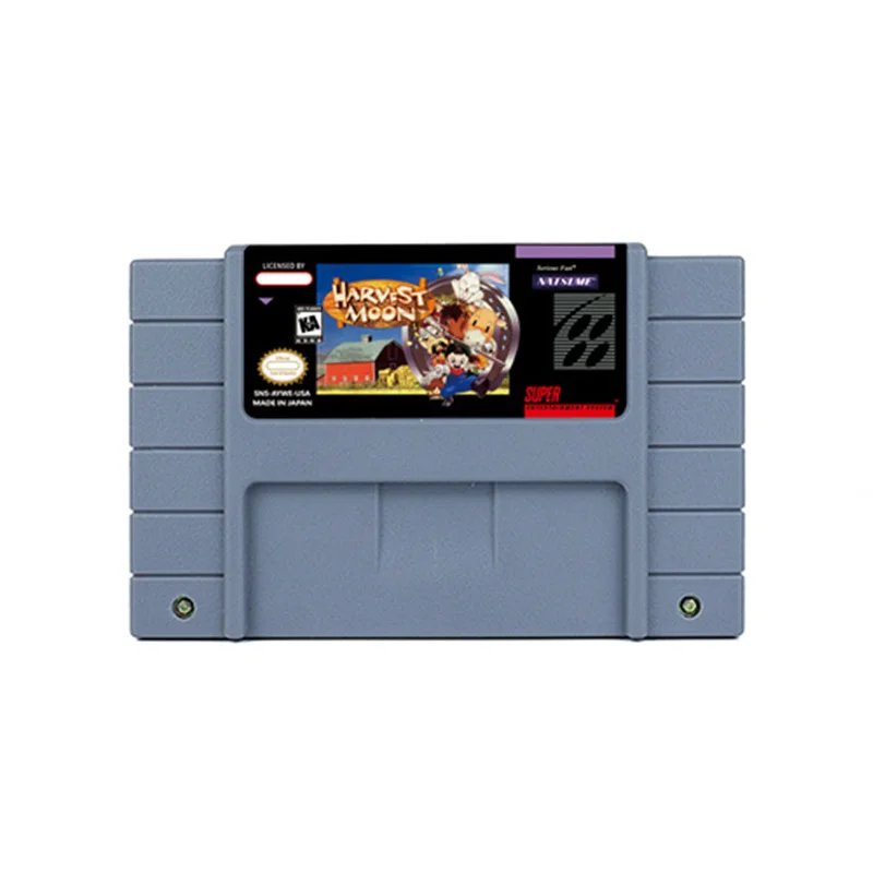 Harvest Moon RPG Game for SNES 16 BitRetro Cart Children Gift