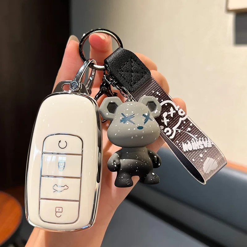 Car Key Case Cover Fob For Chery Tiggo 8 plus Arrizo 8 Tiggo 8 Pro New 5 Plus Tiggo 7 Pro Max Omoda Fashion New TPU Car Key Bag