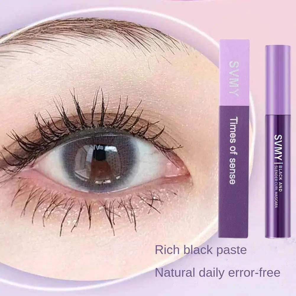 Schwarz Wasserdichte 3D Mascara Verlängerung Lash Wimpern Schönheit Langlebige Pinsel Make-Up Verlängerung Auge Mascaras Lila Wimpern X4A8