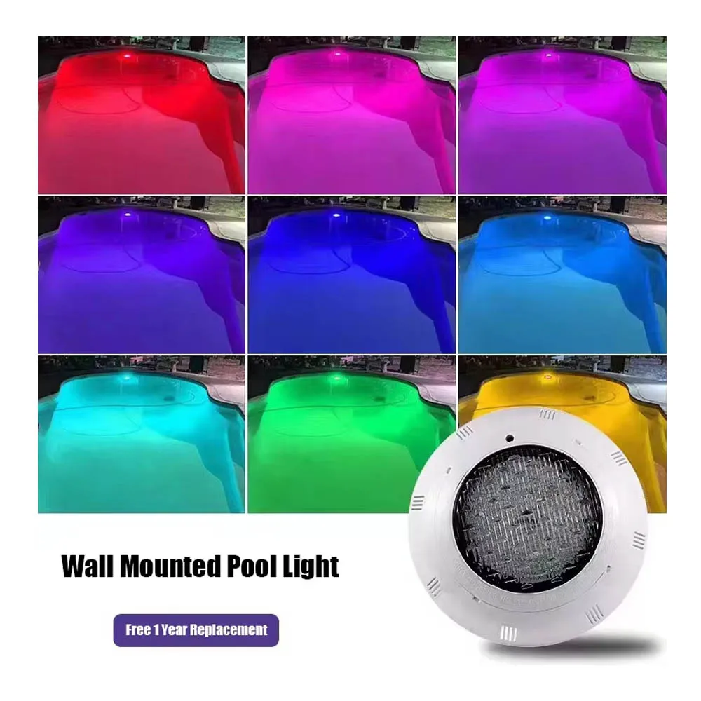ABS AC/DC12V LED 36W Waterproof IP68 Colorful RGB Underwater Light  Pond Remote Control Swimming Pool Lamp LED Underwater Lights
