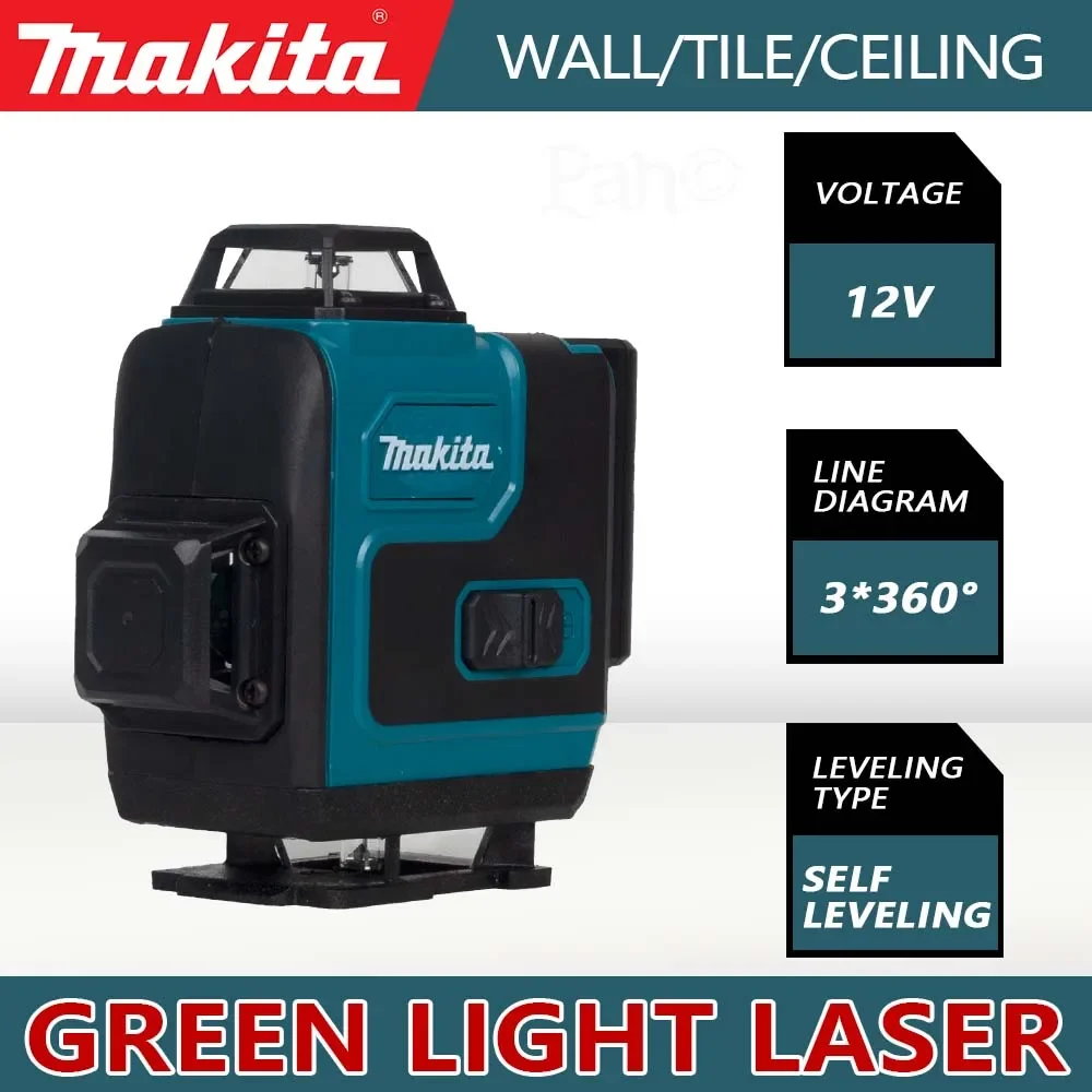 Makita High-Precision 16-Line Cross Wall-Mounted Portable Level Green Light Laser High-Precision 360 Horizontal Vertical