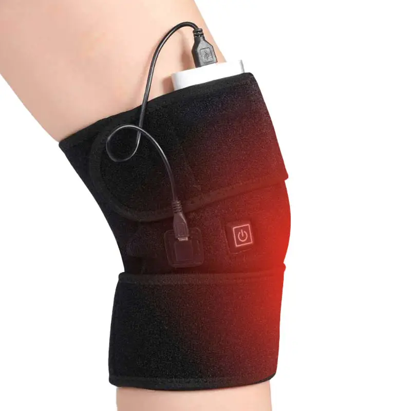 USB Electric Heated Knee Pads Neoprene Compression Leg Pain Wrap Knee Massager for Protection