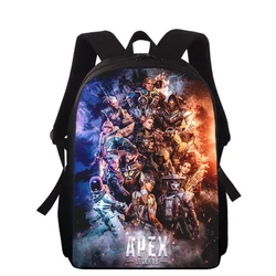 Apex legends-mochila con estampado 3D de 16 pulgadas para niños y niñas, morral escolar para libros