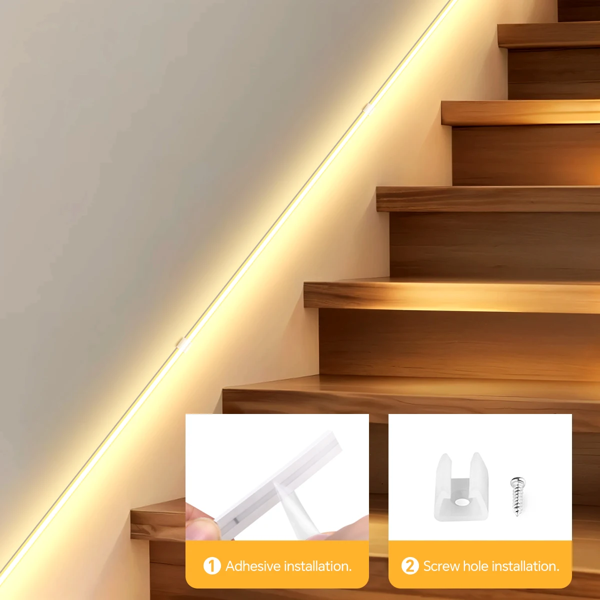 Bewonderde neon COB LED-strip Draagbaar ontwerp PIR Bewegingssensor Schakelaar 24V Hoge kwaliteit massief siliconen plakband Nachtlampje