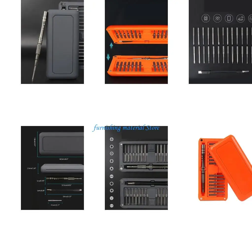 

Y5GD Pocket Manual Screwdriver Tool Storage Box Mini Professional Repair Tools for Electronics/Watch/Camera
