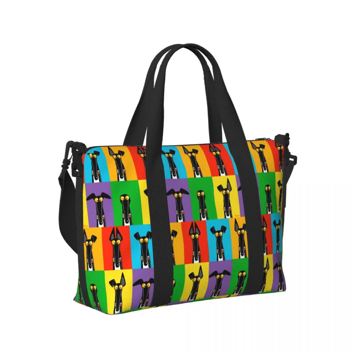 

Custom Greyhound Semaphore Beach Travel Bag Large Capacity Tote Bags for Gym Yoga Women Shopping Duffle Shoulder Bag