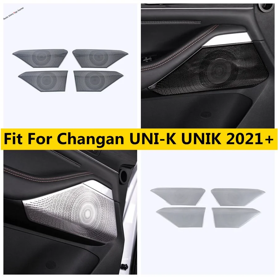 

Metal Door Stereo Speaker Audio Loudspeaker Sound Decoration Frame Cover Trim For Changan UNI-K UNIK 2021 - 2023 Car Accessories