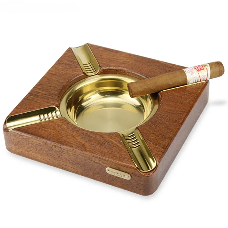 Cigar Ashtray Metal Ashtray with Solid Base for Home, Office, Outdoor, Bar